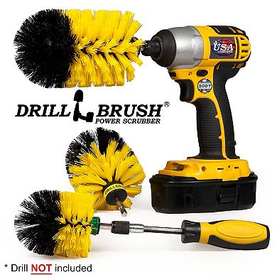 Bathroom Hand Brush Set - Shower Scrub Brushes For Cleaning - Grout & Tile - Tub Brush With Handle