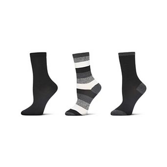 3 Pairs Women's Jumbo Stripes Buttersoft Crew Socks