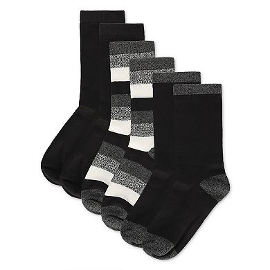 3 Pairs Women's Jumbo Stripes Buttersoft Crew Socks