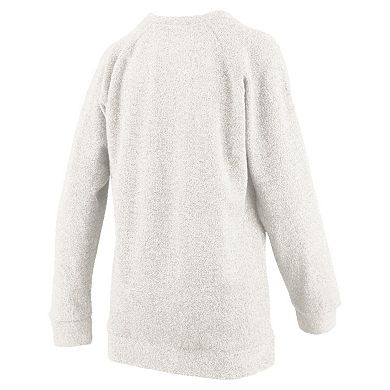 Women's Pressbox Oatmeal Nebraska Huskers Plus Size Comfy Cairo Terry Pullover Sweatshirt