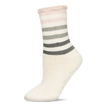 Women's Rugby Stripe Cozy Warm Thermal Crew Socks