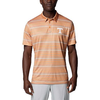 Men's Columbia Tennessee Orange Tennessee Volunteers PFG Super Terminal Tackle Omni-Shade Stripe Polo