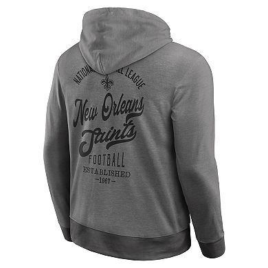 Men's Darius Rucker Collection by Fanatics Black New Orleans Saints Tonal Knit Pullover Hoodie