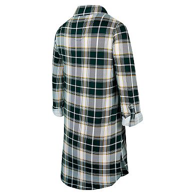 Women's Concepts Sport Green Green Bay Packers Ashford Plaid Knit Nightshirt