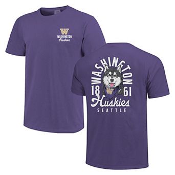 Men's Purple Washington Huskies Comfort Colors Mascot Overlay T-Shirt