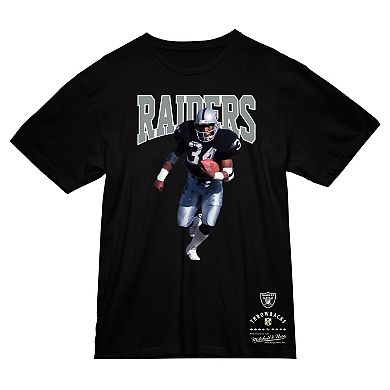 Men's Mitchell & Ness Bo Jackson Black Las Vegas Raiders Sideline Retired Player T-Shirt