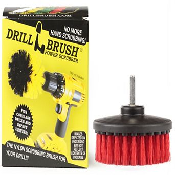Red Drill Brush Heavy Duty Cleaning Brush With Stiff Bristles