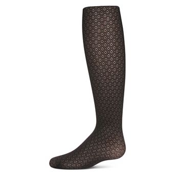 Girls' Diamond Dot Semi-opaque Microfiber Tights