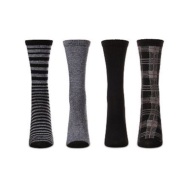 Women's 4 Pair Pack Plaid Buttersoft Crew Socks