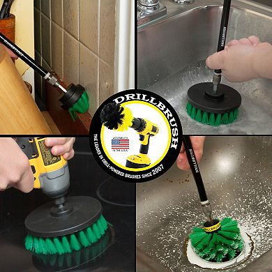 Spin Brush Kit For Tile, Counter-tops, Stove, Oven, Sink, Can, Floors - Cast Iron, Pots And Pans