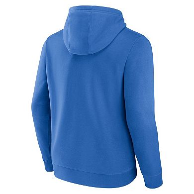 Men's Fanatics Blue Detroit Lions Geometric Chrome Pullover Hoodie
