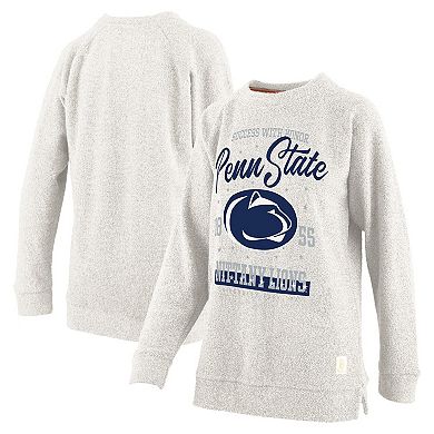 Women's Pressbox Oatmeal Penn State Nittany Lions Plus Size Comfy Cairo Terry Pullover Sweatshirt