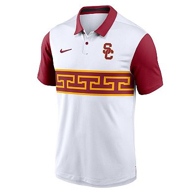 Men's Nike White USC Trojans Primetime Campus Vapor Performance Polo