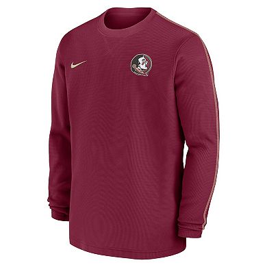 Men's Nike Garnet Florida State Seminoles 2024 Sideline Coaches Long Sleeve Top