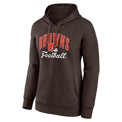 Women's Fanatics Brown Cleveland Browns Victory Script Pullover Hoodie