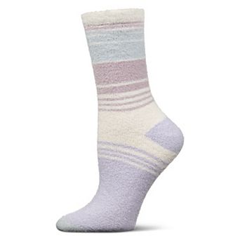 Women's Stripes Aloe Infused Crew Socks