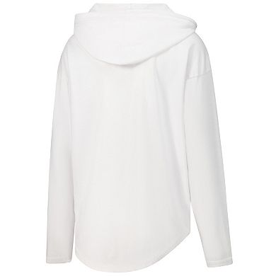 Women's Pressbox White Michigan Wolverines San Bruno Hoodie Long Sleeve T-Shirt