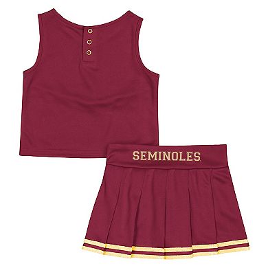Girls Toddler Colosseum Garnet Florida State Seminoles Time For Recess Cheer Top & Skirt Set