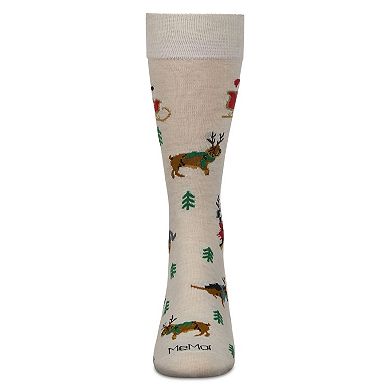 Men's Reindeer Pups Holiday Crew Socks