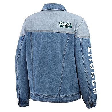 Women's WEAR by Erin Andrews Philadelphia Eagles Full-Button Denim Jacket