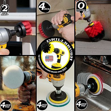 Stone Cleaning - Deep Cleaning Brush - Ceramic Tile Cleaner Brush - Deck Scrub Brush - Pads