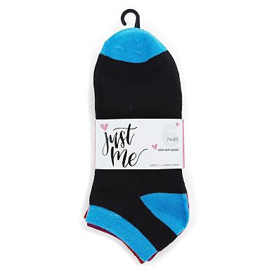 Women's 6 Pair Pack Neon Tipped Low Cut Socks