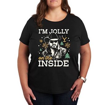 Plus Size Yellowstone Rip Wheeler Jolly On The Inside Graphic Tee