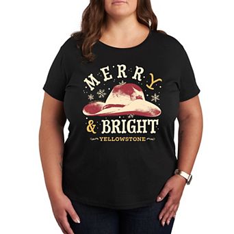 Plus Size Yellowstone Merry & Bright Graphic Tee