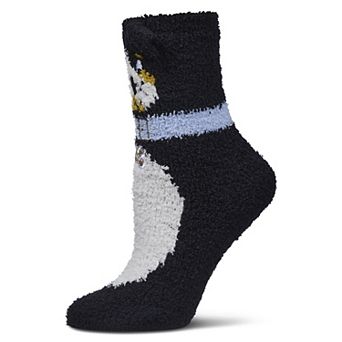 Women's Dog Embellished Plush Crew Socks