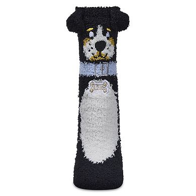 Women's Dog Embellished Plush Crew Socks