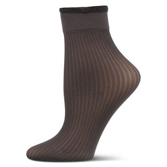 Women's Barely There Sheer Ruffle Cuff Anklet Socks