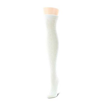 Jumbo Cable Over The Knee Cotton Blend Warm Socks