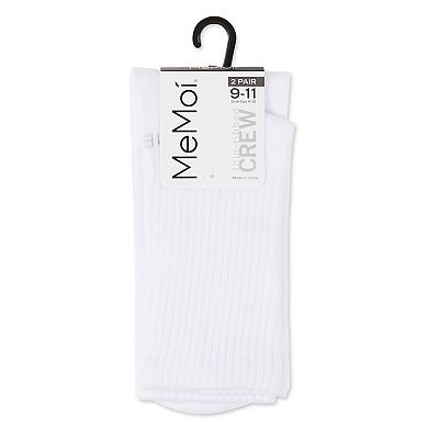 Women's 2 Pair Pack Thin Ribbed Crew Socks