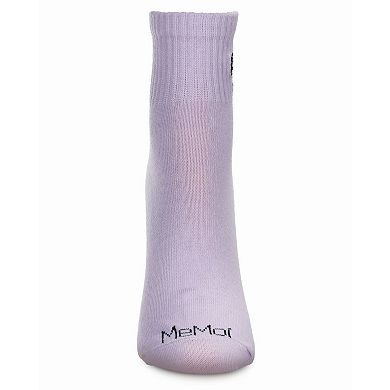 Women's Butterfly Embroidery Athletic Quarter Socks