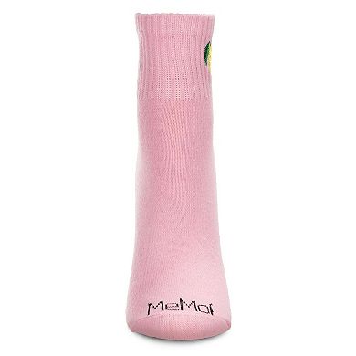 Women's Lemon Embroidery Athletic Quarter Socks