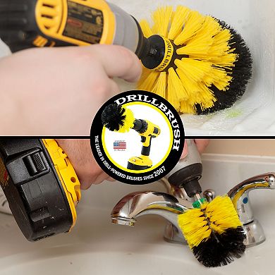 Bathroom Spin Brush Kit - Shower Cleaner - Bathtub - Tile - Grout Cleaner - Baseboard - Flooring