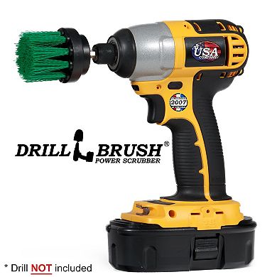 Medium Stiffness Cleaning Drill Attachment Brush - Kitchen, Cabinet, Counter, & Linoleum