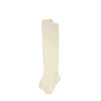 Slouched Top Over The Knee Warm Cotton Blend Socks