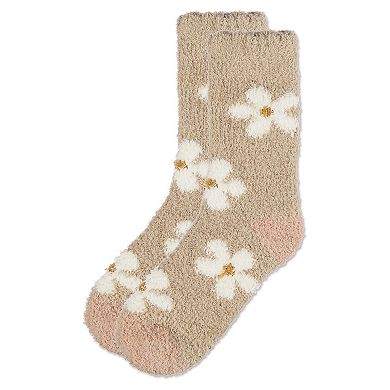 Women's Daisy Marshmallow Cozy Crew Socks