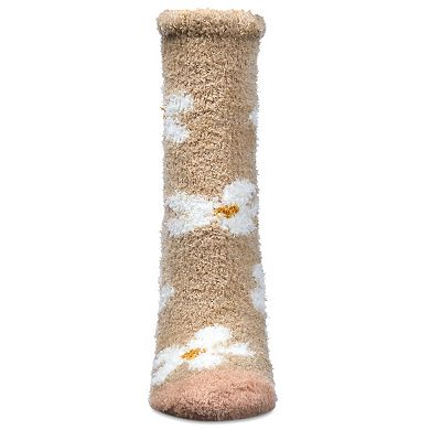 Women's Daisy Marshmallow Cozy Crew Socks