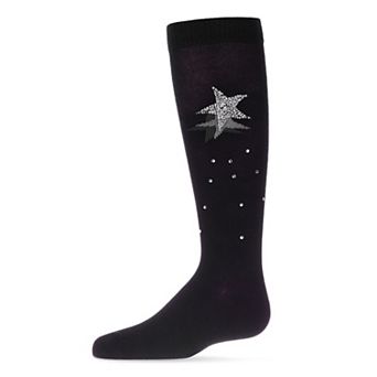 Star Sparkle Cotton Blend Knee High Socks