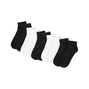 Women's 10 Pair Pack Active Sport Solid Quarter Socks