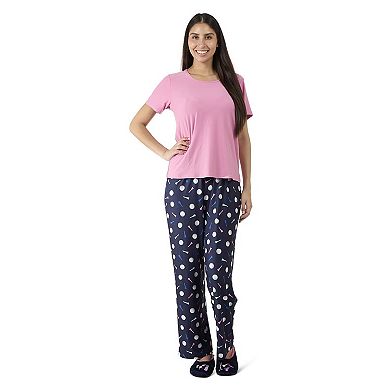 Women's Tee-time 2 Piece Pj Set In A Bag