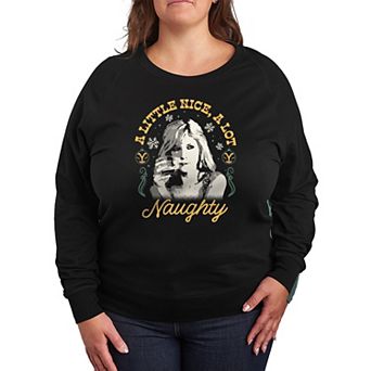 Plus Size Yellowstone Nice Naughty Beth Dutton French Terry Long Sleeve Tee
