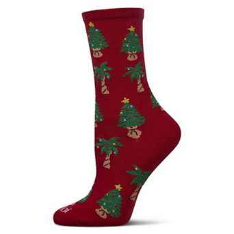 Women's Tree Paradise Holiday Crew Socks