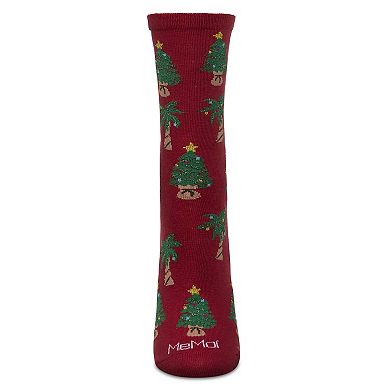 Women's Tree Paradise Holiday Crew Socks