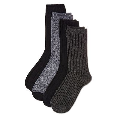 Women's 4 Pair Pack Textured Buttersoft Crew Socks