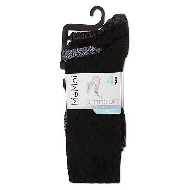 Women's 4 Pair Pack Textured Buttersoft Crew Socks