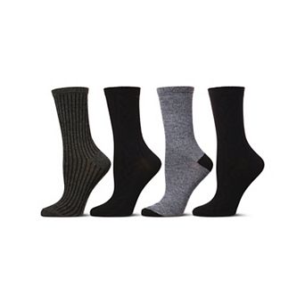 Women's 4 Pair Pack Textured Buttersoft Crew Socks