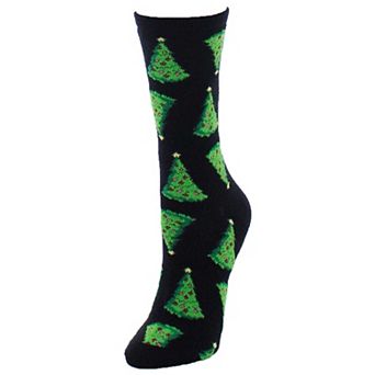 Women's Cheerful Christmas Tree Crew Socks